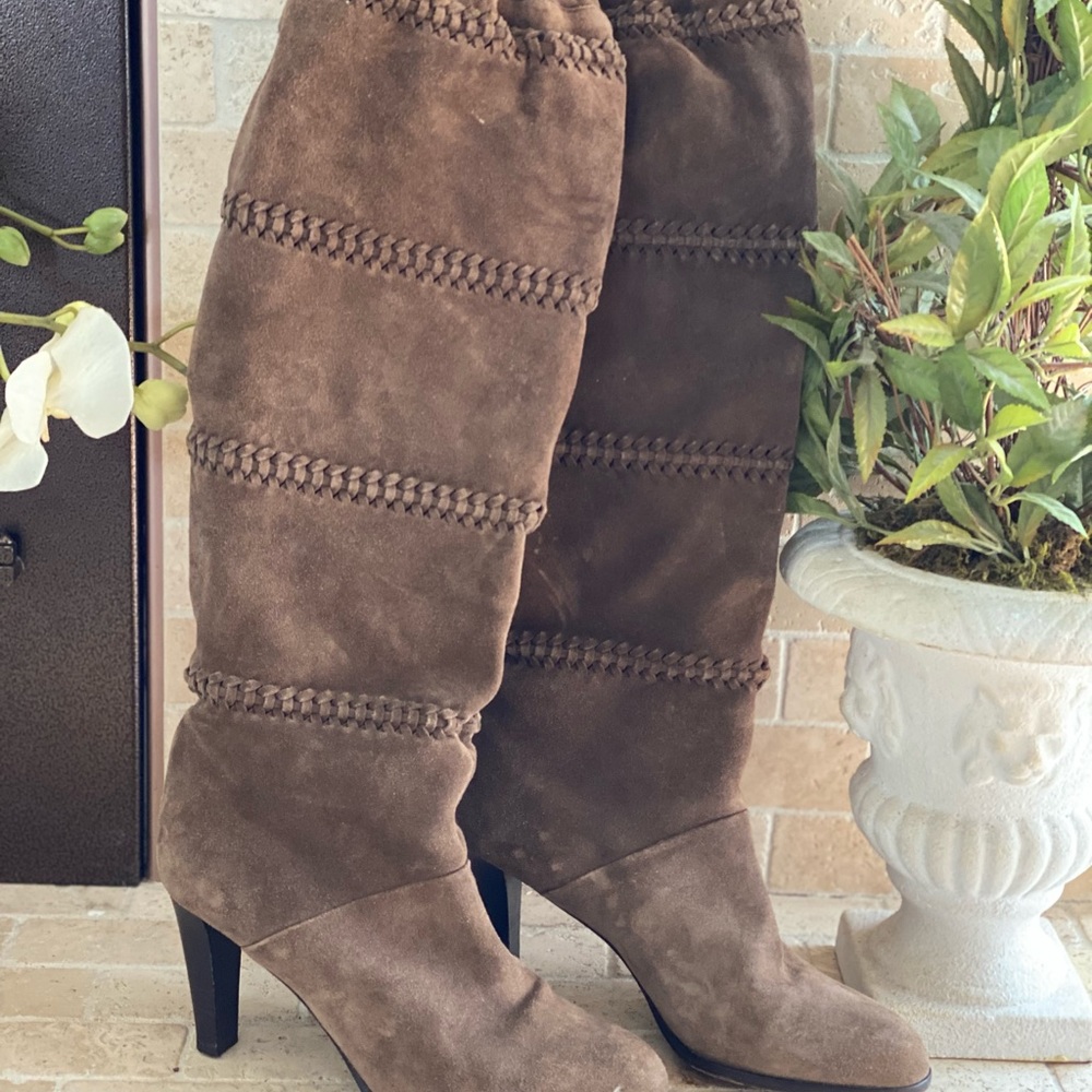 Vintage COACH Jae Knee High Slouch Suede Boots